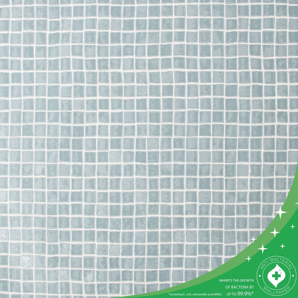 112653 - Spectrum Mosaic Wallpaper - Duck Egg - Contour