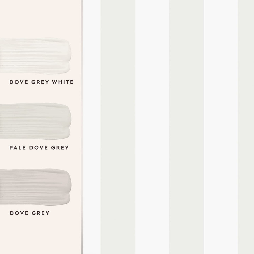 113336 - Lille Pearlescent Stripe Wallpaper - White - Laura Ashley