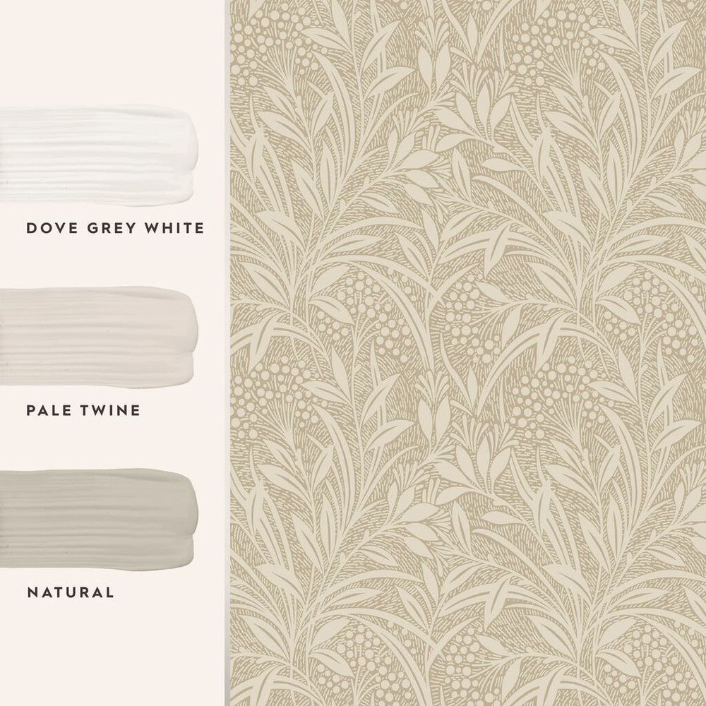113340 - Barley Wallpaper - Natural - Laura Ashley