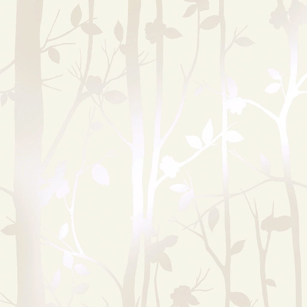 113341 - Cottonwood Wallpaper - Pearlescent White - Laura Ashley