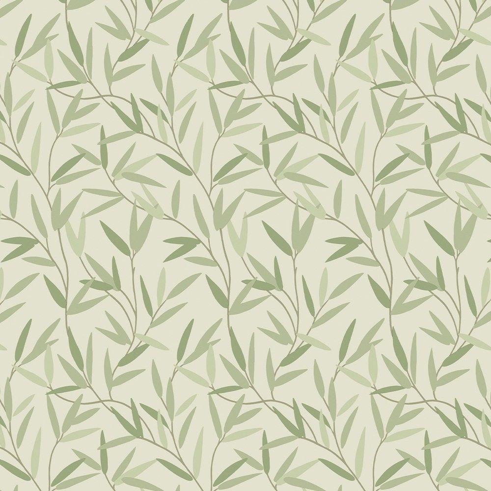 113364 - Willow Leaf Wallpaper - Hedgerow - Laura Ashley
