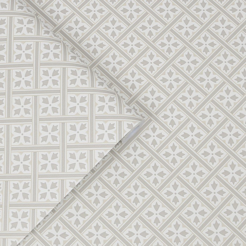 113368 - Mr Jones Wallpaper - Dove Grey - Laura Ashley