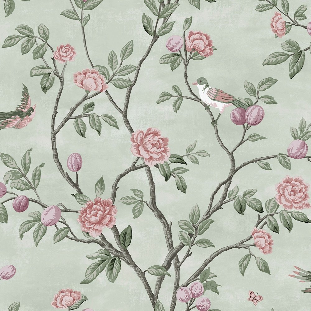 113371 - Eglantine Wallpaper - Eau de Nil - Laura Ashley