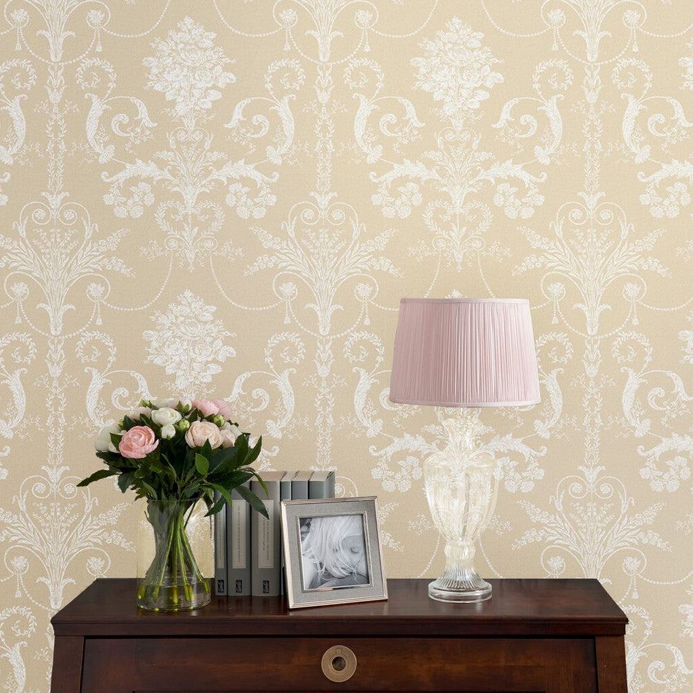 113384 - Josette Wallpaper - Linen - Laura Ashley