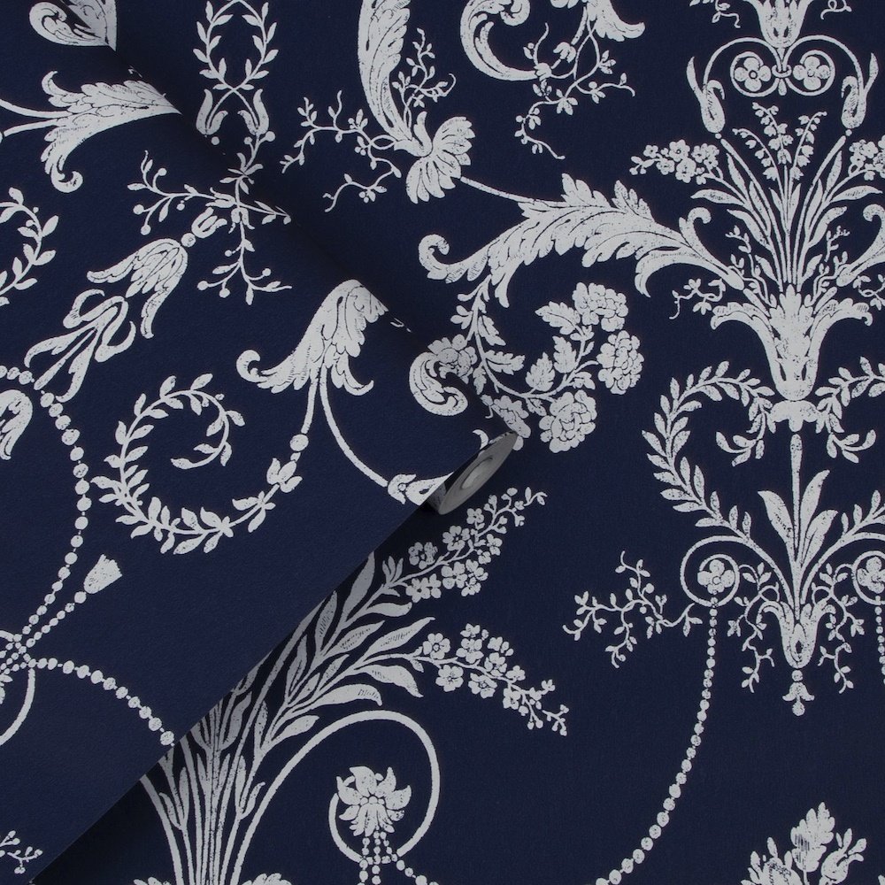 113386 - Josette Wallpaper - Midnight - Laura Ashley
