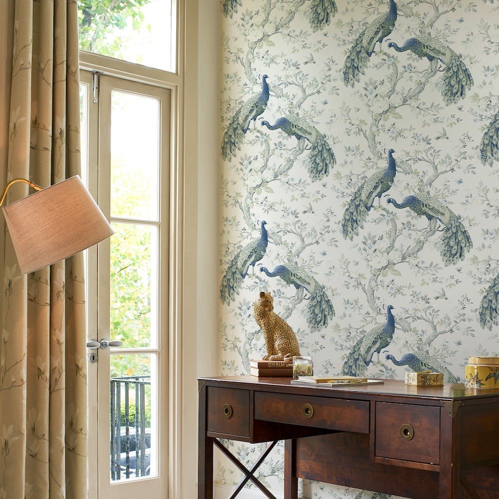 113397 - Belvedere Wallpaper - Midnight - Laura Ashley