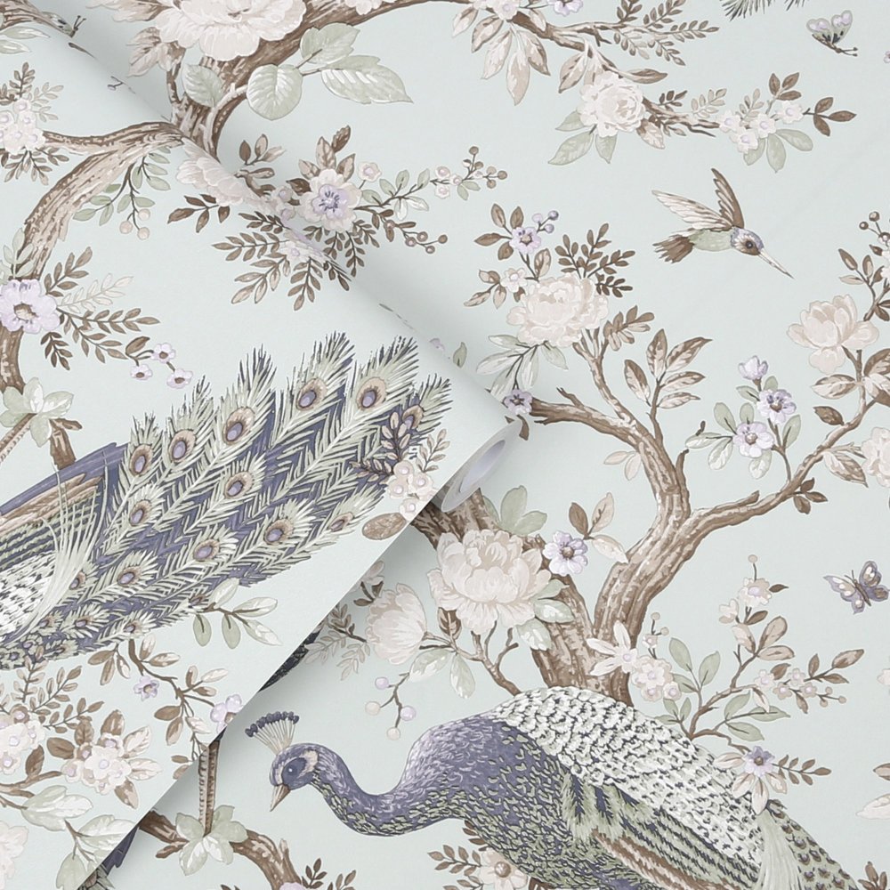 113398 - Belvedere Wallpaper - Duck Egg - Laura Ashley