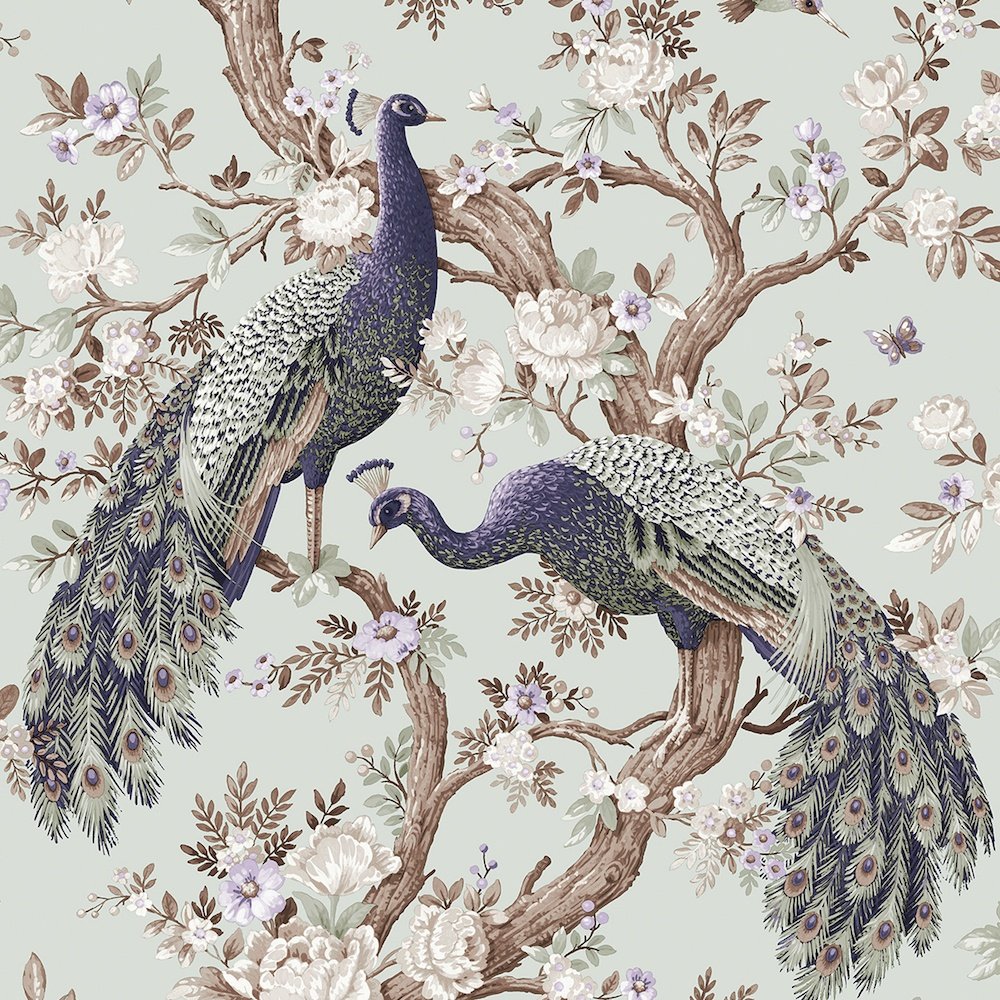 113398 - Belvedere Wallpaper - Duck Egg - Laura Ashley