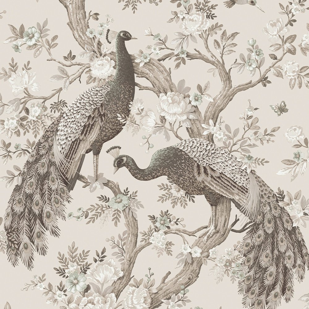 113399 - Belvedere Wallpaper - Soft Truffle - Laura Ashley