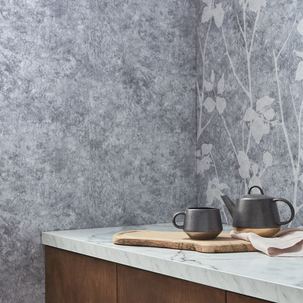 113942 - Shadow Texture Plain Wallpaper - Grey - Graham & Brown