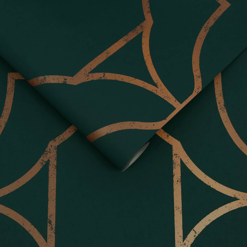113959 - Versailles Wallpaper - Emerald - Graham & Brown