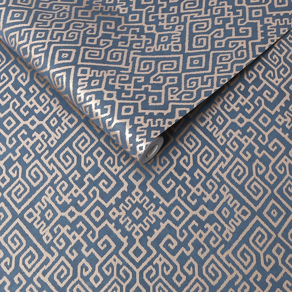 113983 - Bazaar Wallpaper - Navy - Boutique Luxury