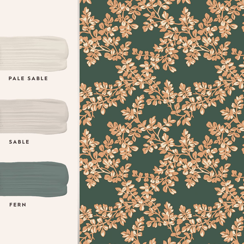 114902 - Burnham Wallpaper - Fern - Laura Ashley