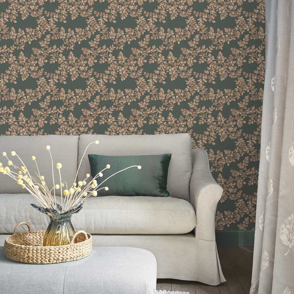 114902 - Burnham Wallpaper - Fern - Laura Ashley