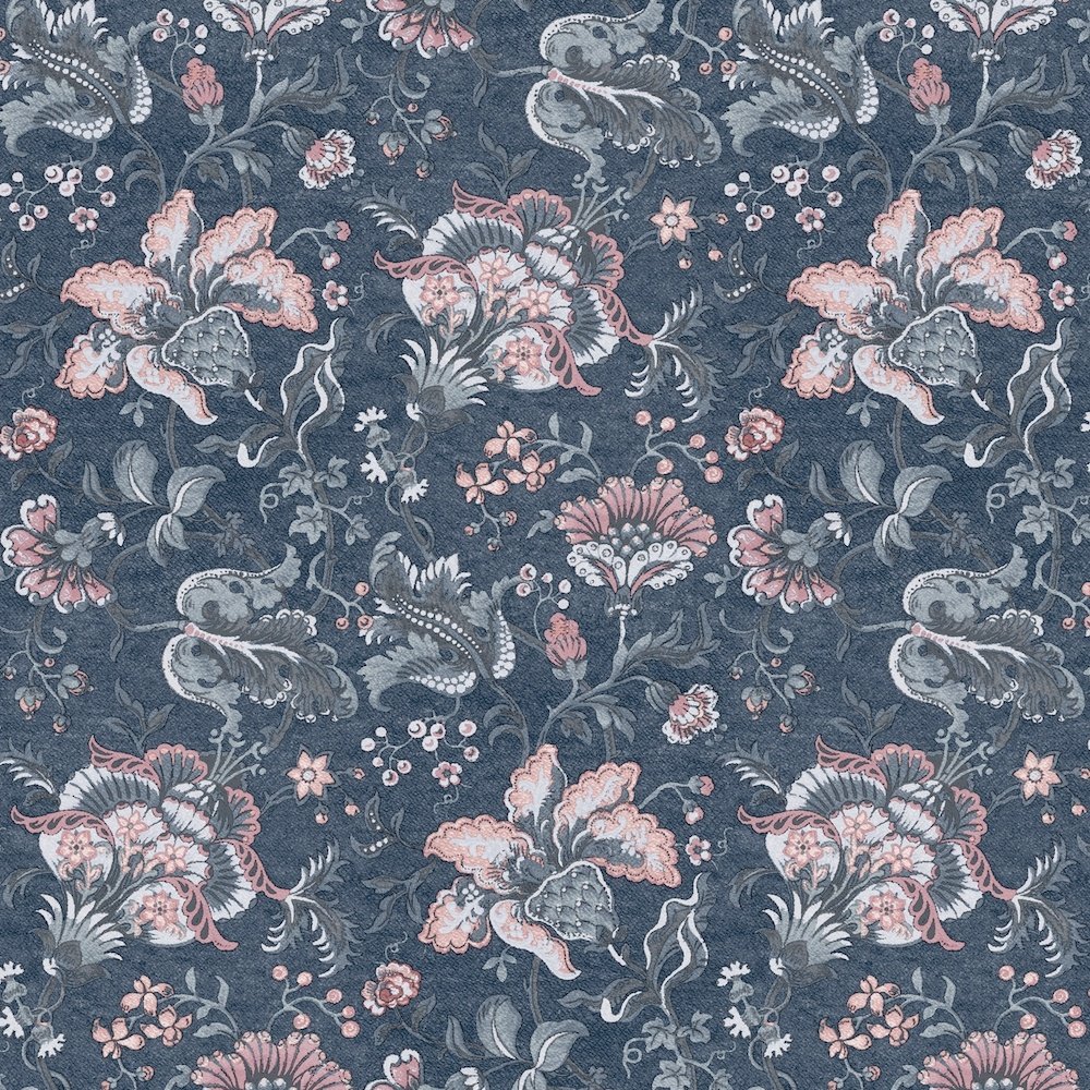 114908 - Portia Wallpaper - Dark Seaspray - Laura Ashley