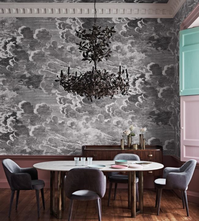 114/29058 - Nuvole Wallpaper - Black & White - Cole & Son