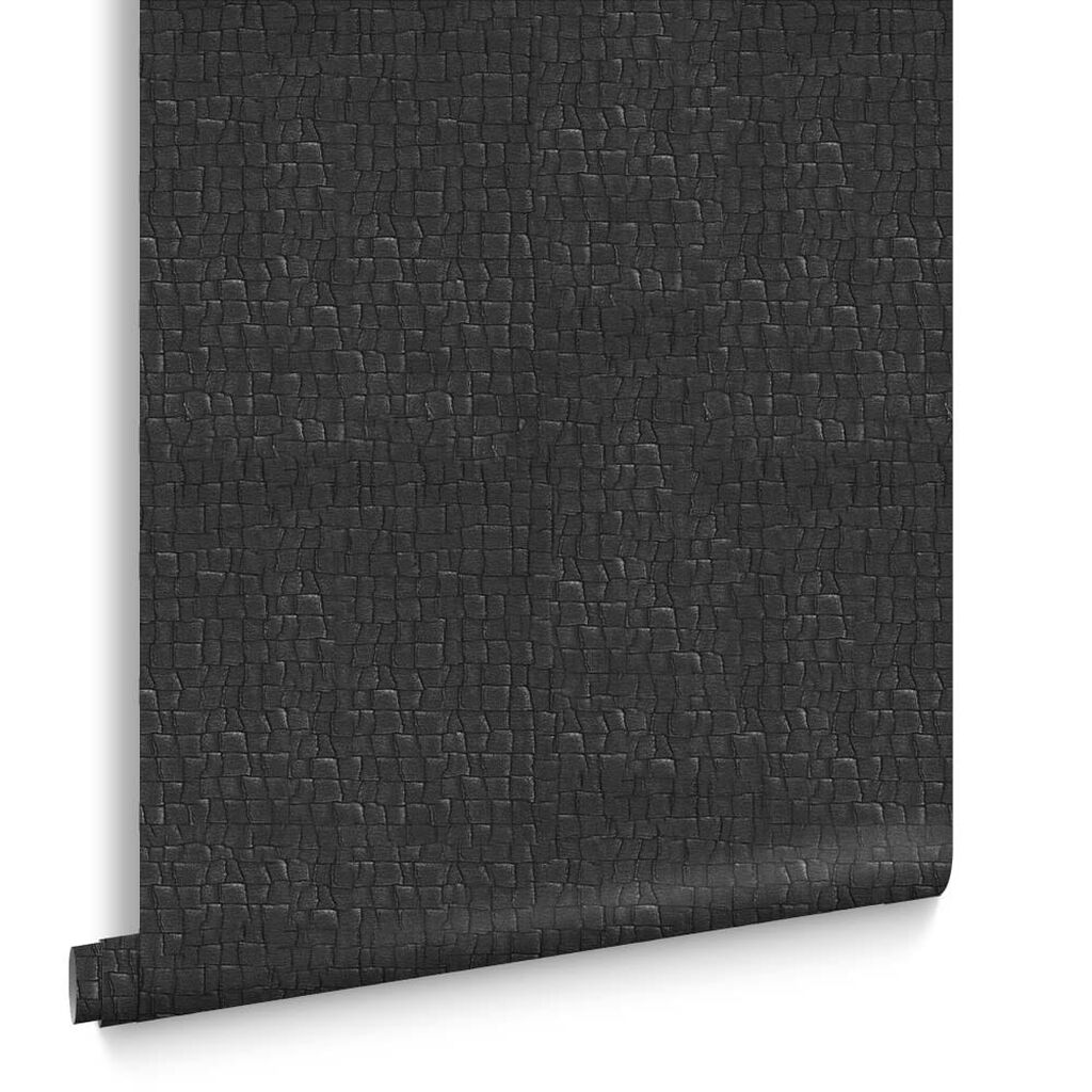 115250 - Serpentine Wallpaper - Black - Graham & Brown