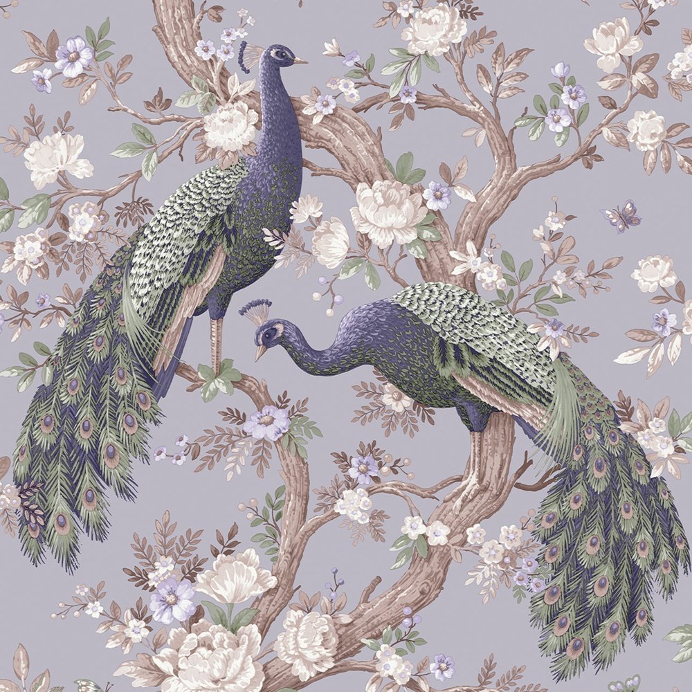 115253 - Belvedere Wallpaper - Pale Iris - Laura Ashley