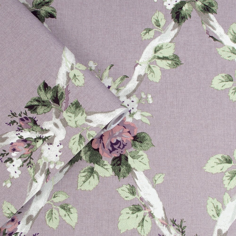 115266 - Elwyn Wallpaper - Grape - Laura Ashley