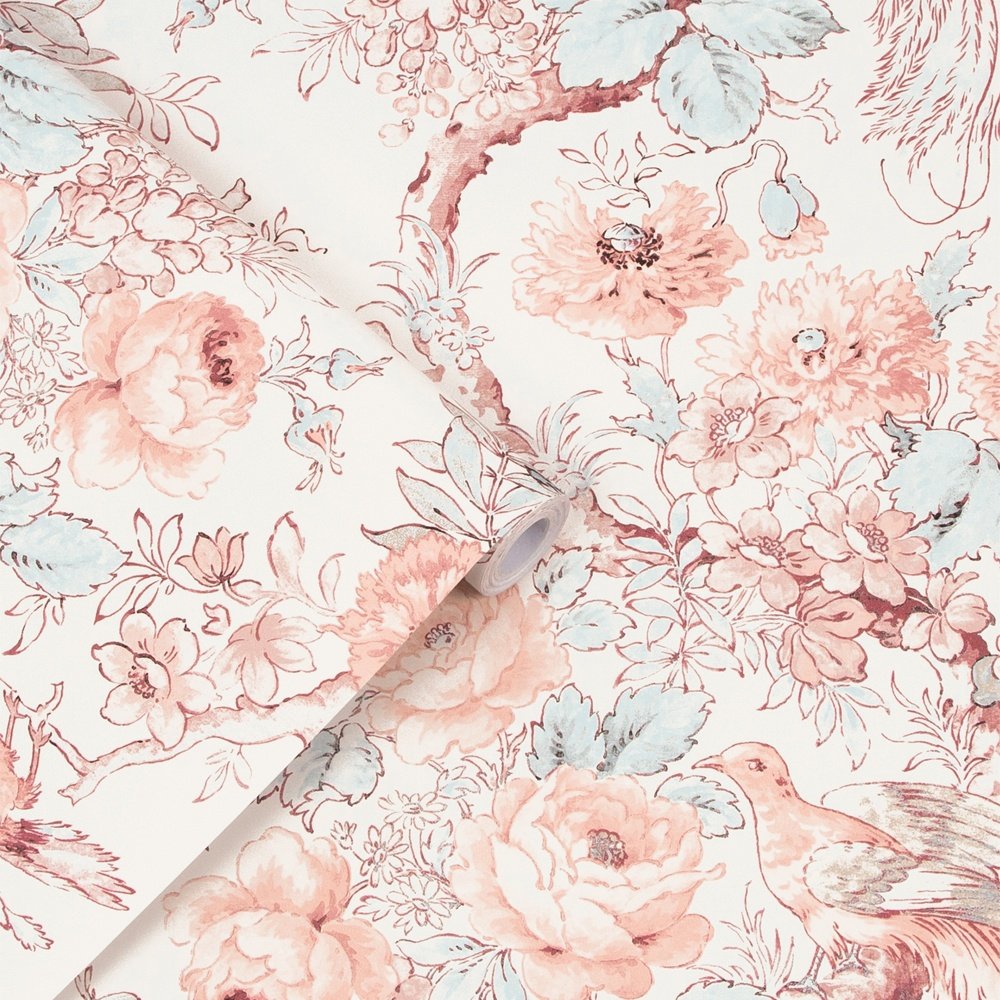 115269 - Birtle Wallpaper - Blush - Laura Ashley