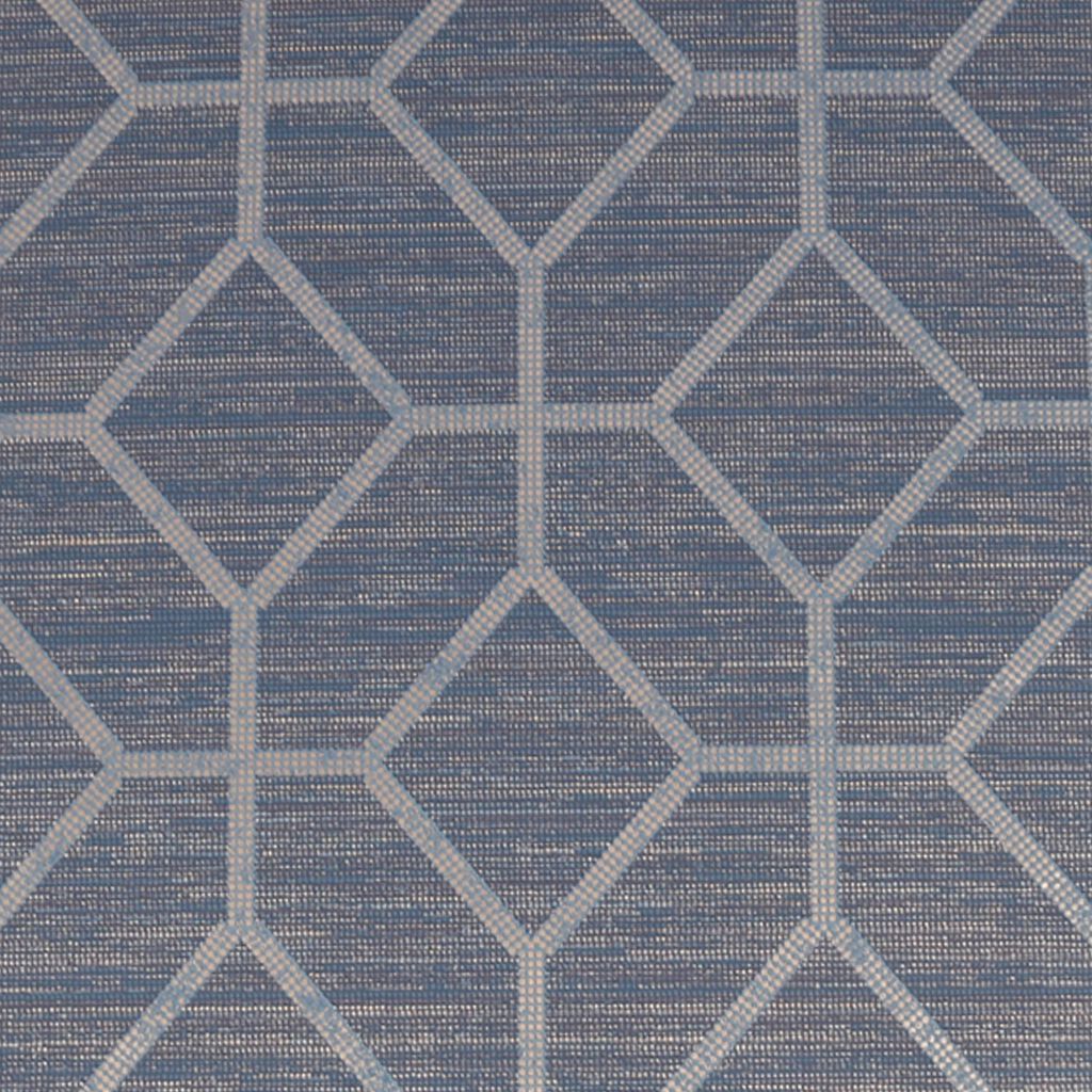 115713 - Asscher Geo Wallpaper - Sapphire - Boutique Luxury