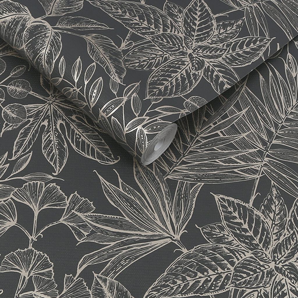 115718 - Paradise Wallpaper - Onyx - Boutique Luxury