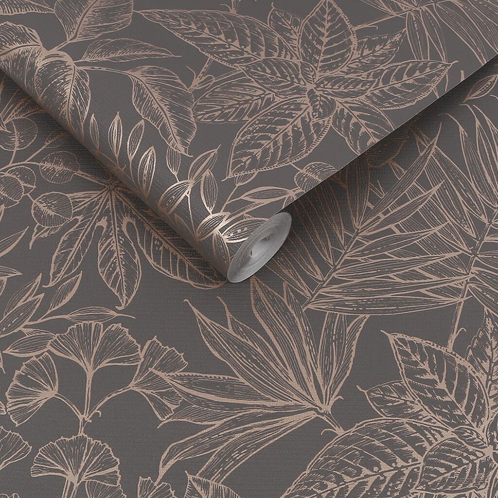 115719 - Paradise Wallpaper - Smokey Quartz - Boutique Luxury