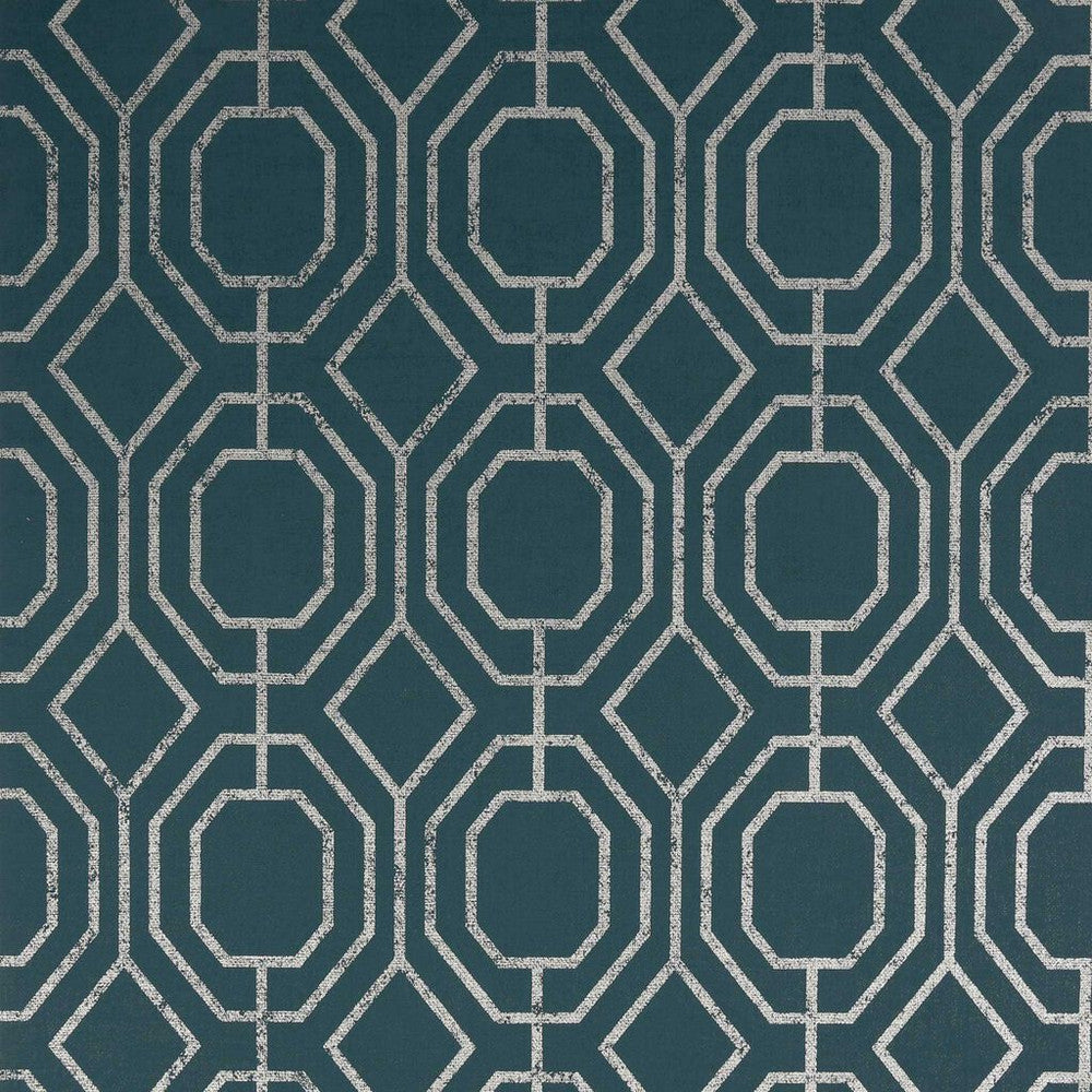 115934 - Luxe Geo Wallpaper - Duck Egg - Superfresco Easy