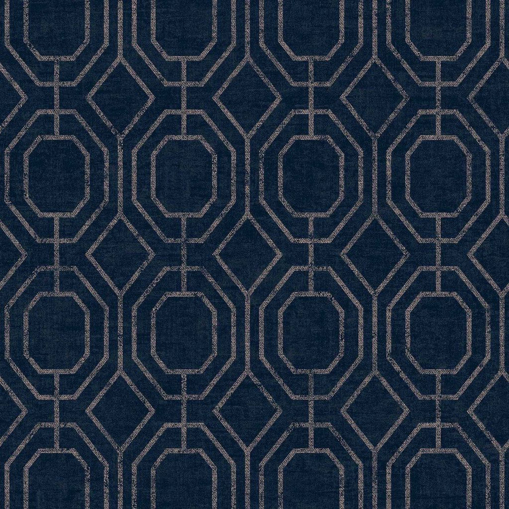 115935 - Luxe Geo Wallpaper - Navy - Superfresco Easy