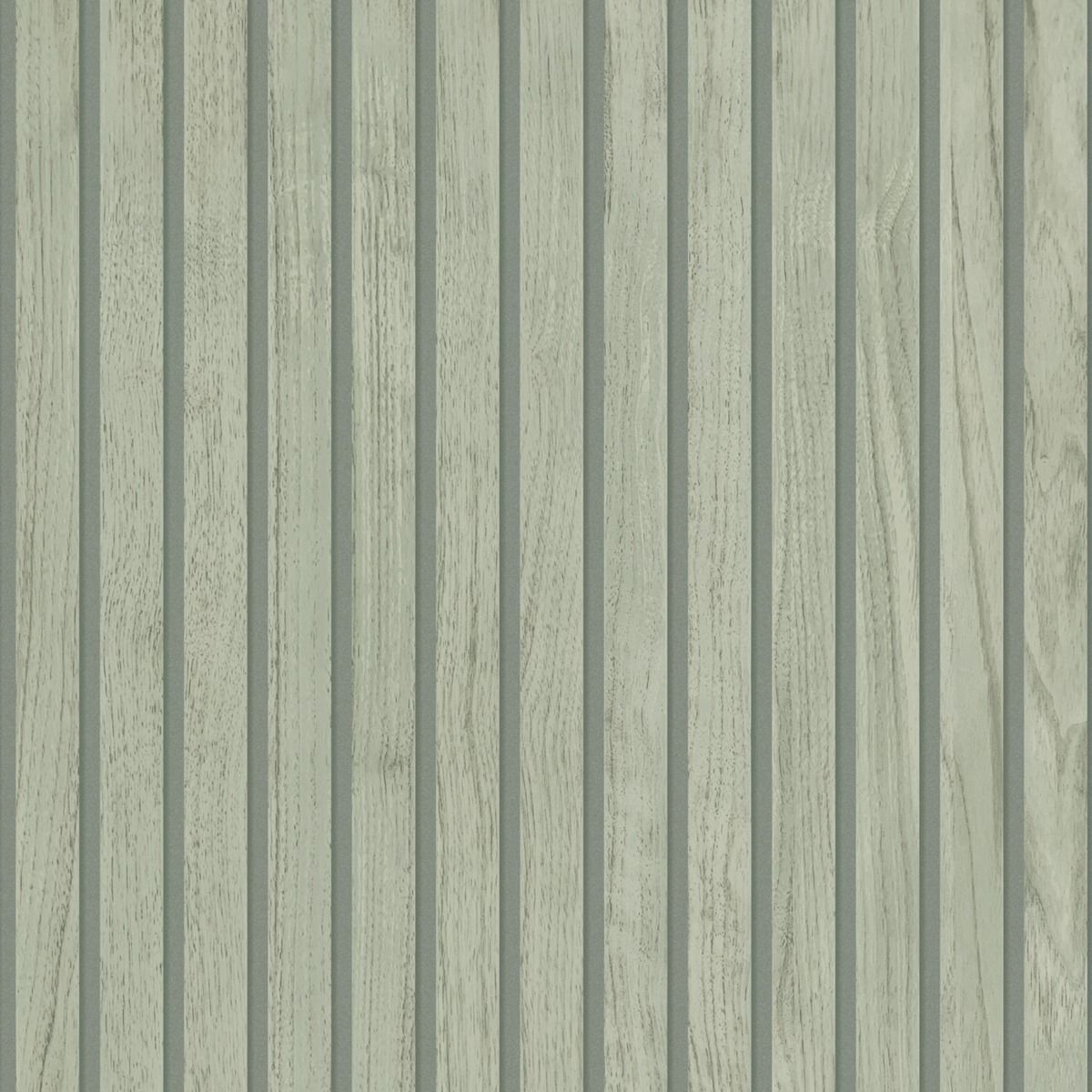1163 - Panacea Wood Slats Wallpaper - Sage - Belgravia