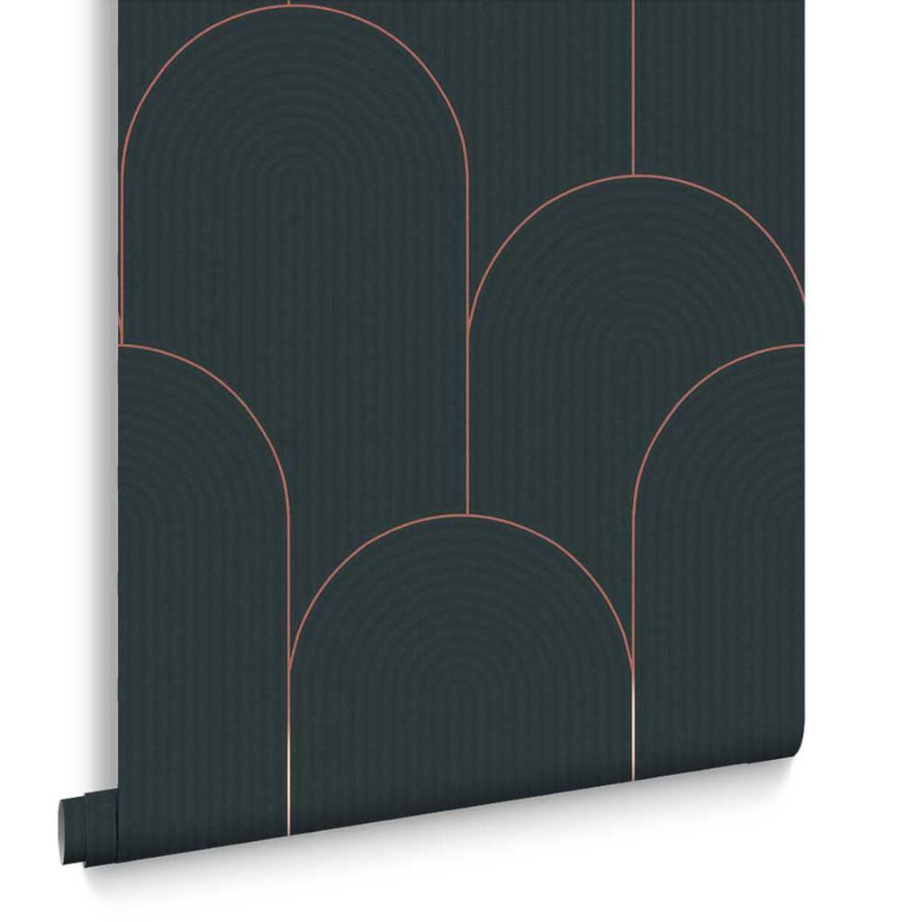 118019 - Lancet Wallpaper - Green Gold - Graham & Brown