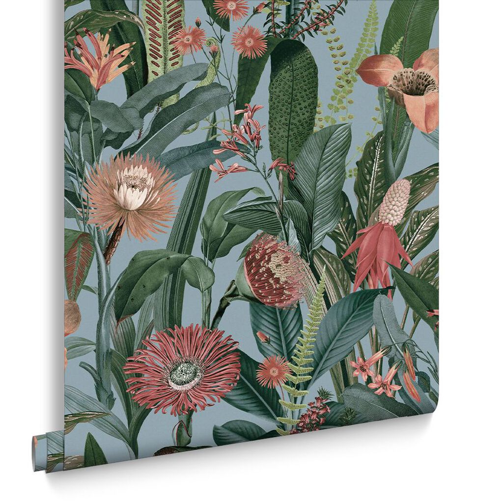 118022 - Tigerlily Wallpaper - Sky - Graham & Brown