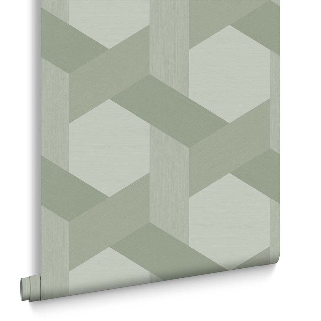118026 - Fractal Wallpaper - Sage - Graham & Brown