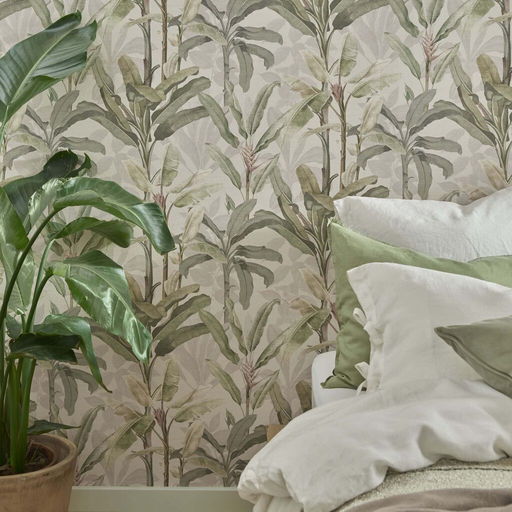 118031 - Borneo Wallpaper - Powder - Graham & Brown