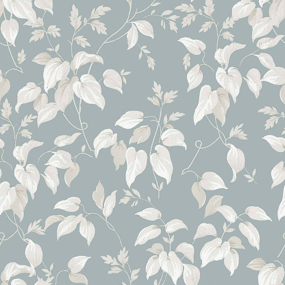 118258 - Trail Flower Wallpaper - Duck Egg - Next