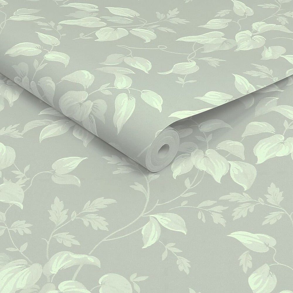 118260 - Trail Flower Wallpaper - Grey - Next