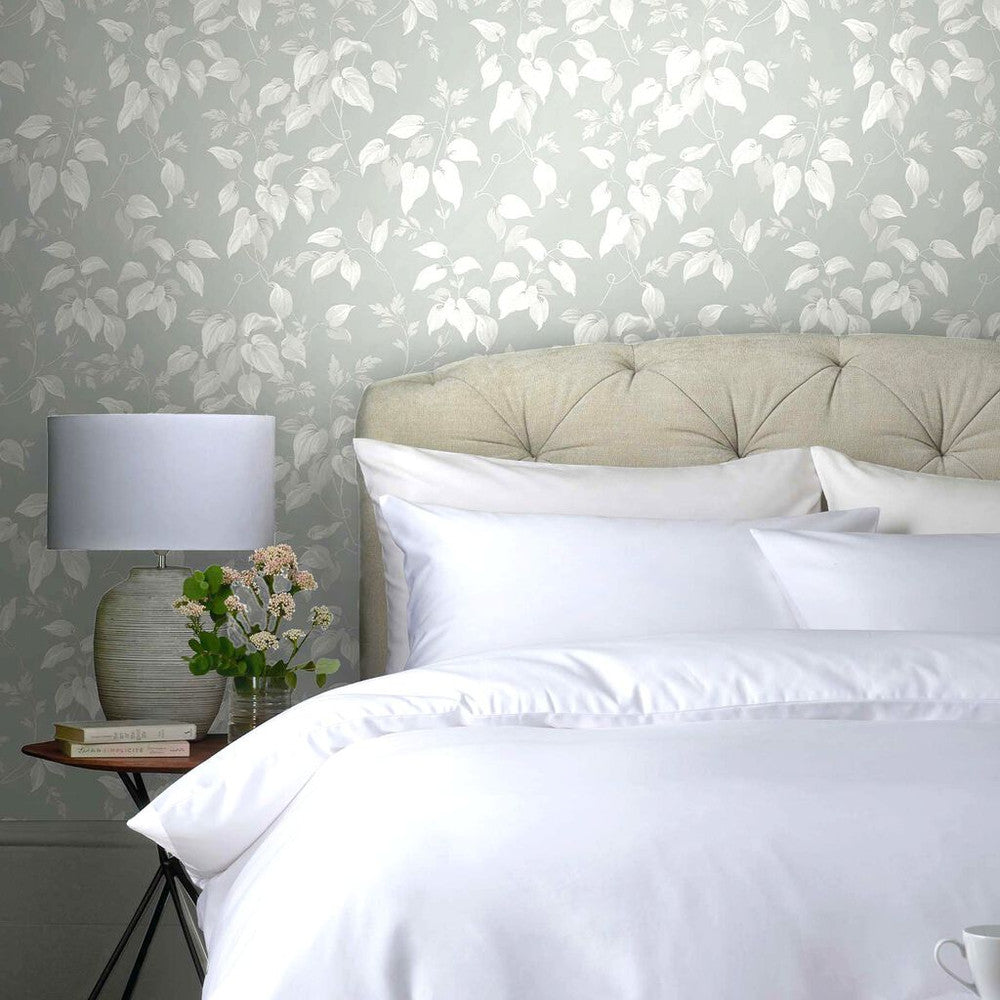 118260 - Trail Flower Wallpaper - Grey - Next