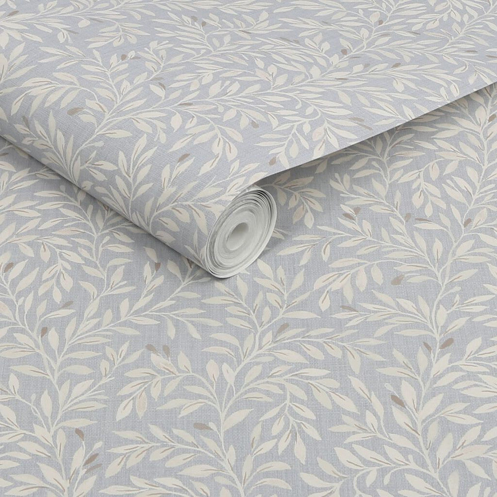 118263 - Ditsy Leaf Wallpaper - Grey - Next