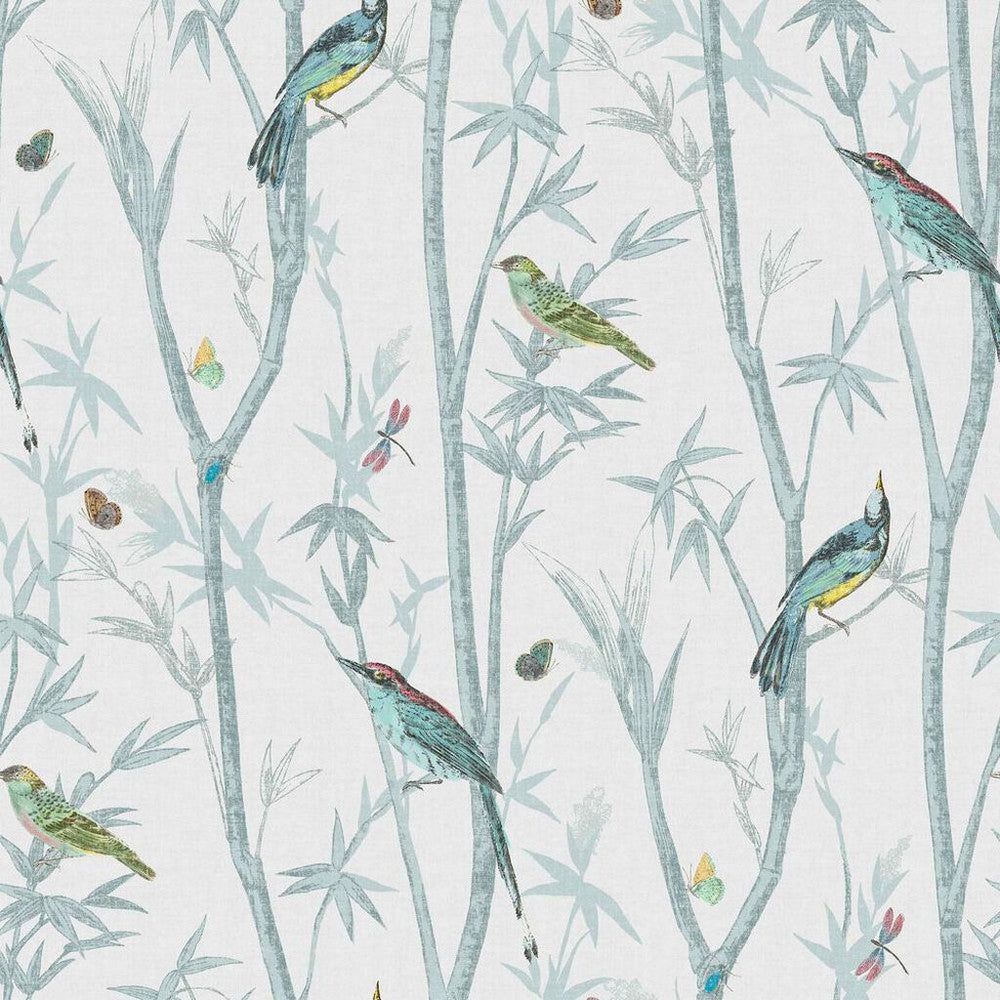118267 - Chinoiserie Bird Trail Wallpaper - Duck Egg - Next