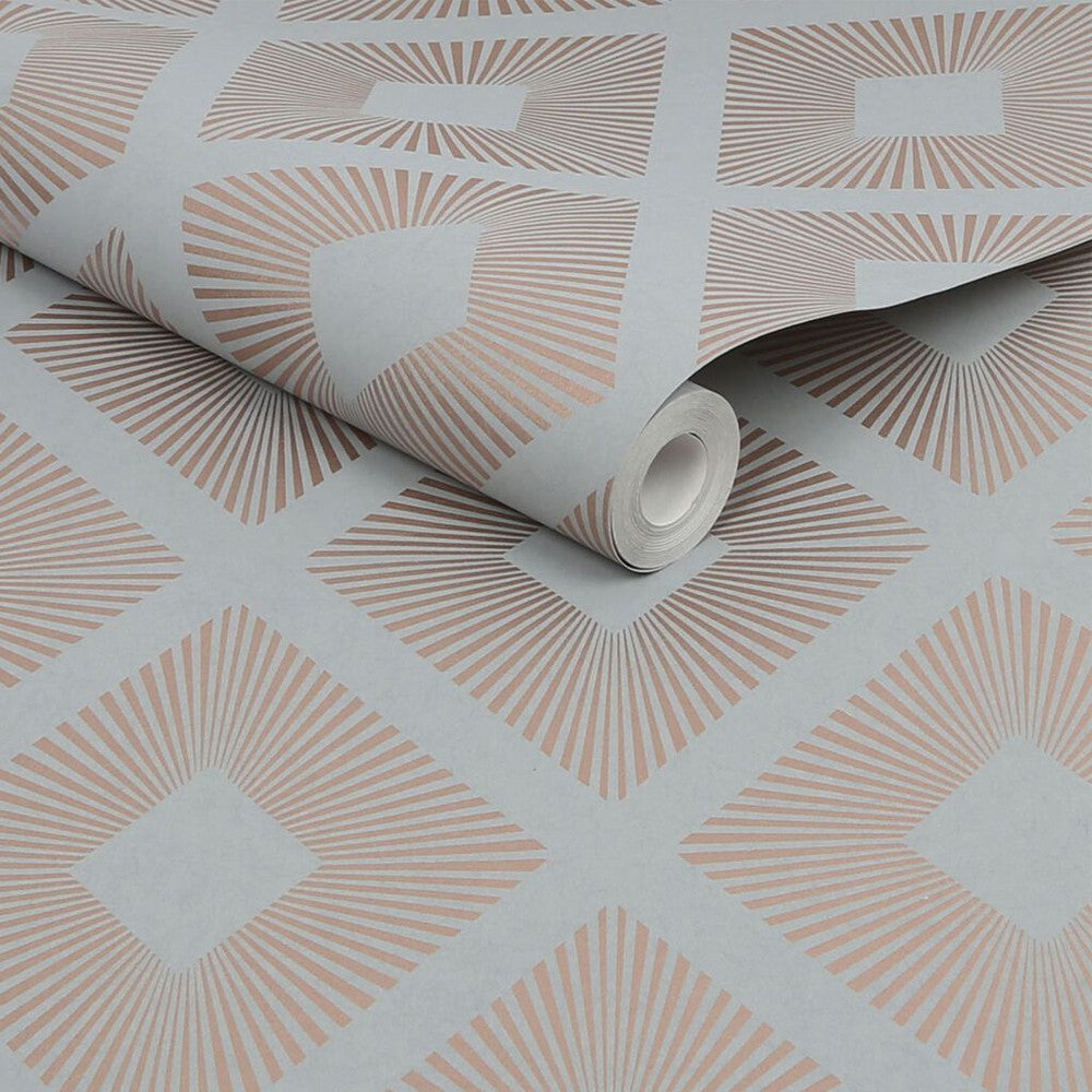 118271 - Deco Triangle Wallpaper - Grey - Next