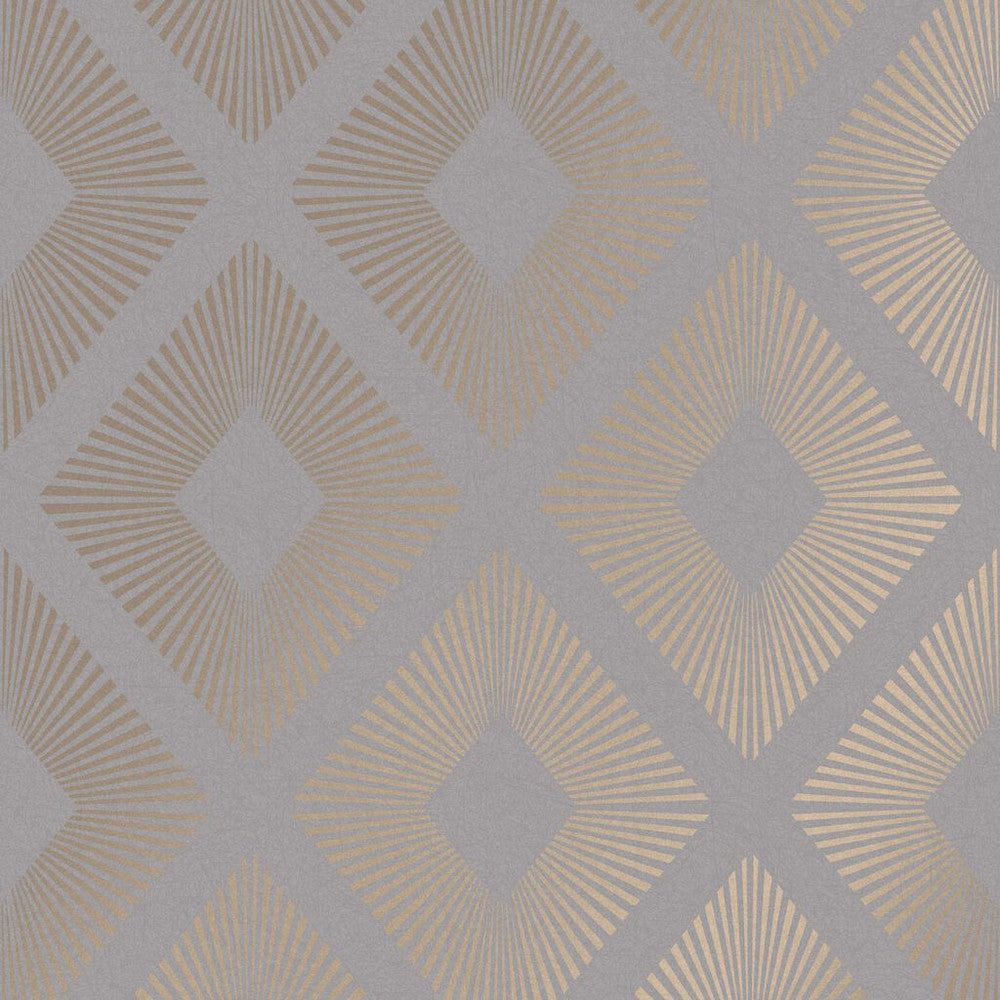118271 - Deco Triangle Wallpaper - Grey - Next