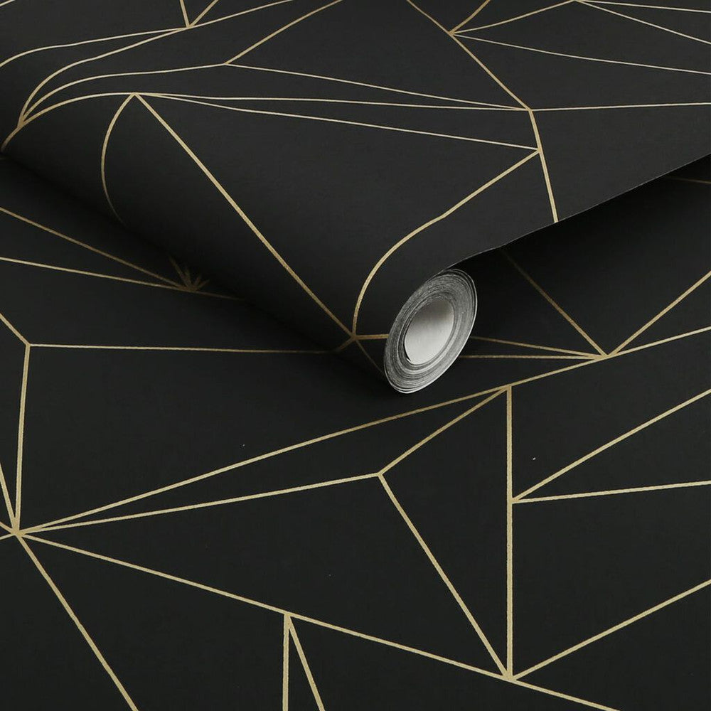118277 - Scatter Geo Wallpaper - Black - Next