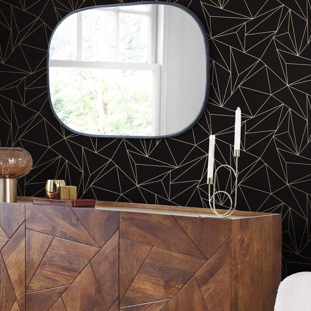 118277 - Scatter Geo Wallpaper - Black - Next
