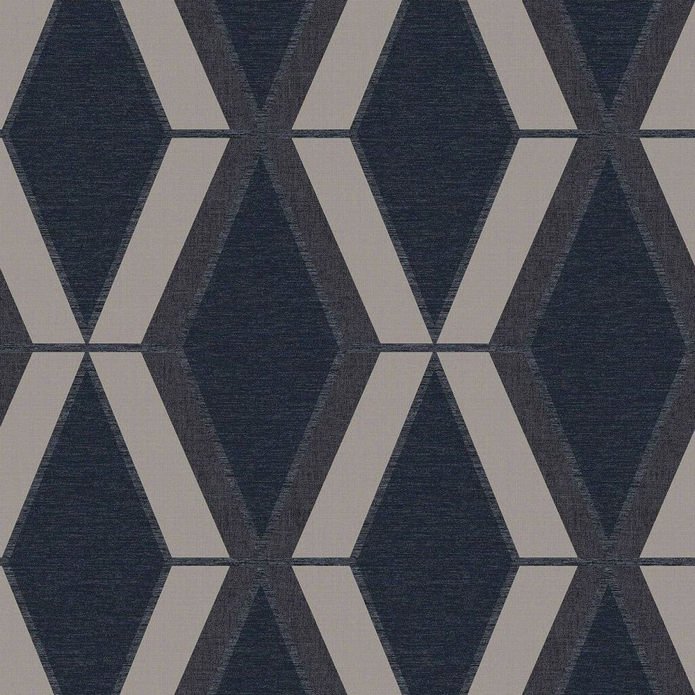 118282 - Optical Triangle Wallpaper - Navy - Next