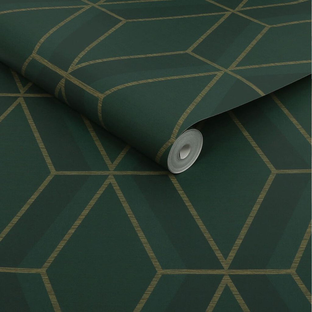 118284 - Optical Triangle Wallpaper - Green - Next