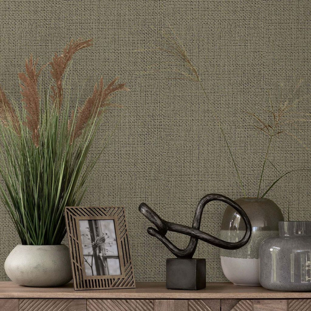 118318 - Linen Weave Wallpaper - Neutral - Next