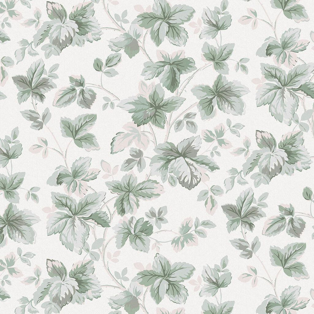 118482 - Autumn Leaves Wallpaper - Sage Green - Laura Ashley