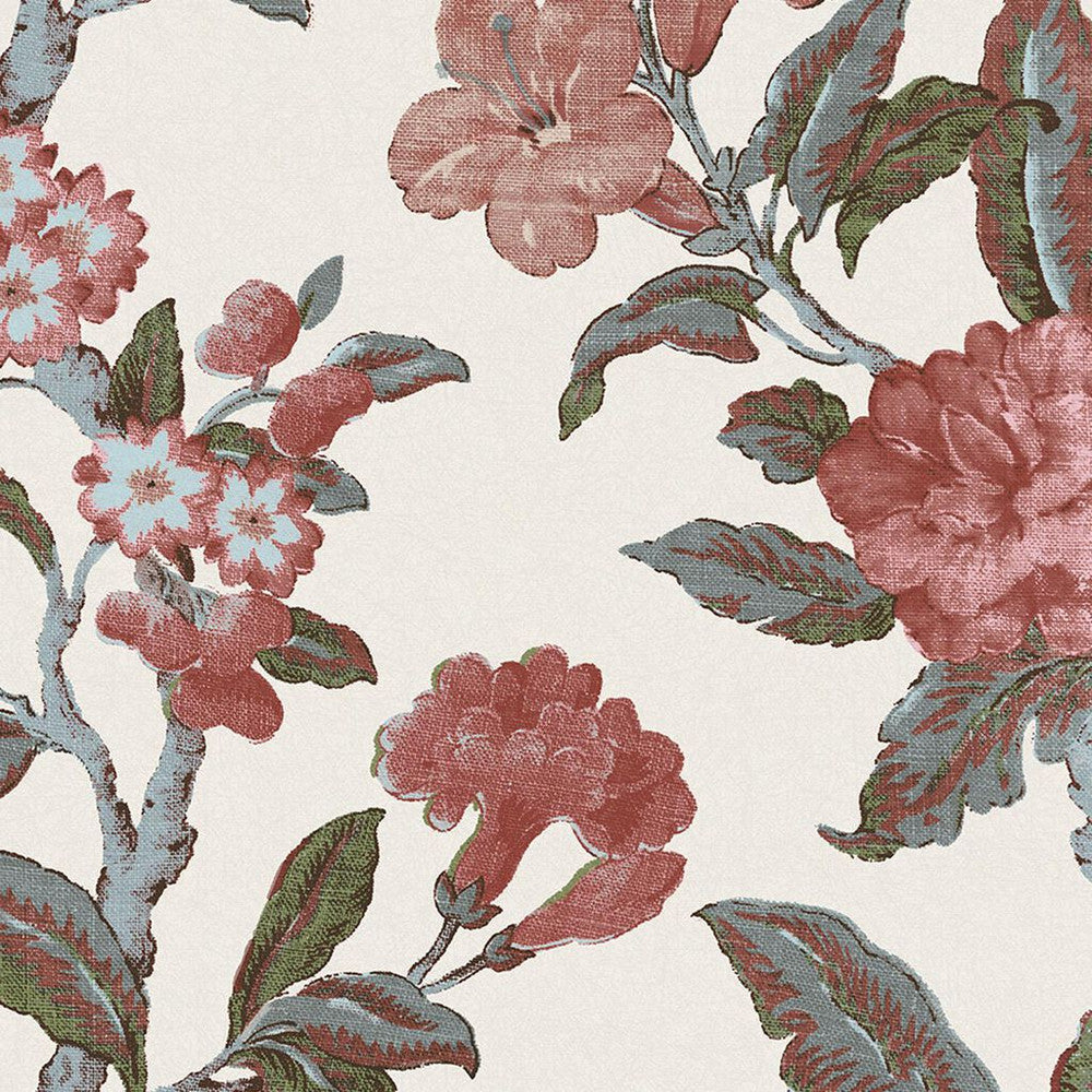 118488 - Minera Wallpaper - Crimson Red - Laura Ashley
