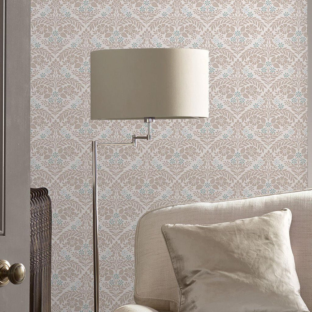 118490 - Margam Wallpaper - Dove Grey - Laura Ashley