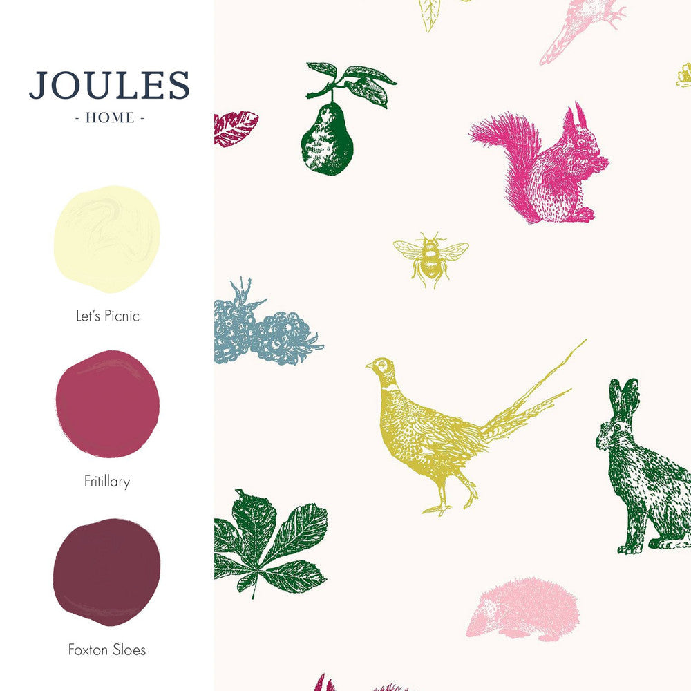 118553 - Etched Woodland Wallpaper - Cream Multi - Joules